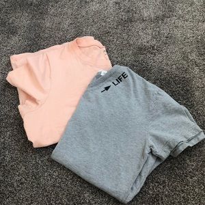 Set of 2 Moschino and Madewell T-Shirts